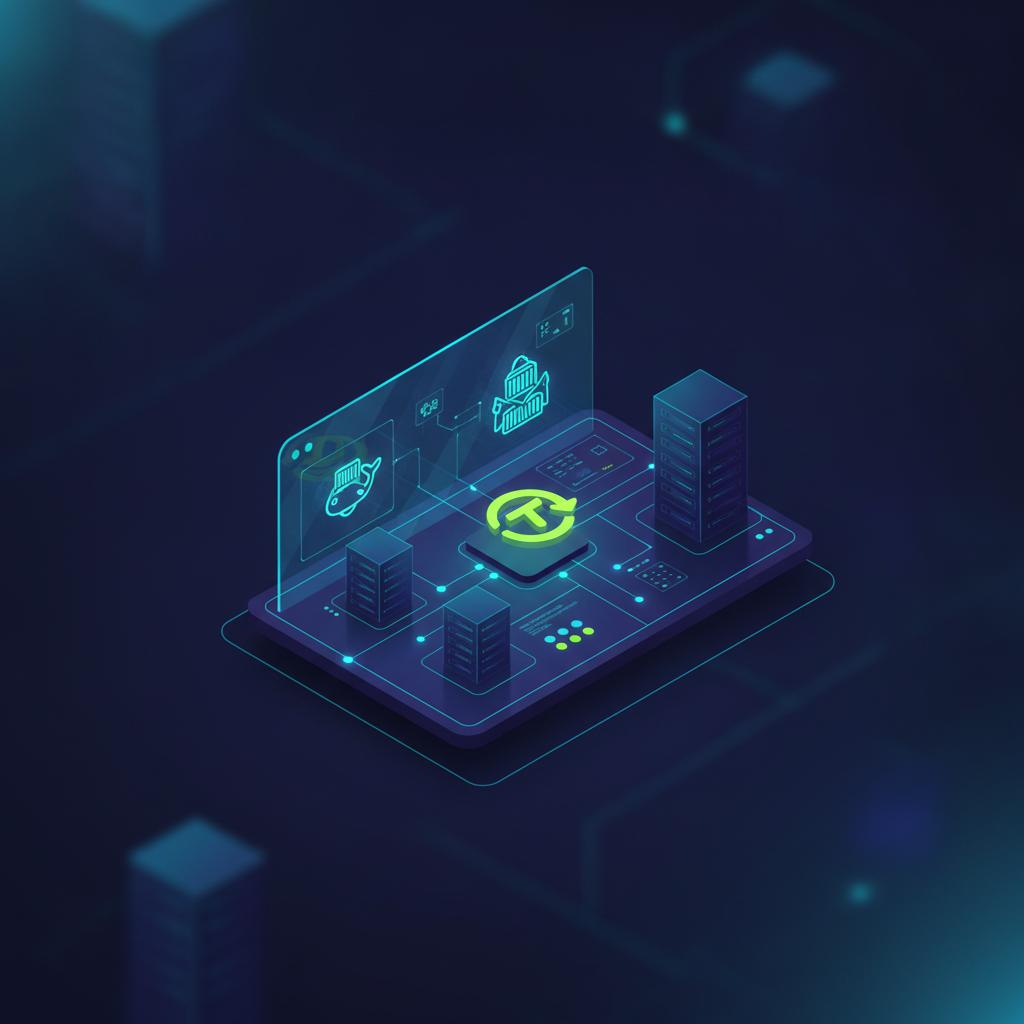 Ilustração técnica representando tecnologia relacionado a Server Management: Segredos do EasyPanel e Traefik