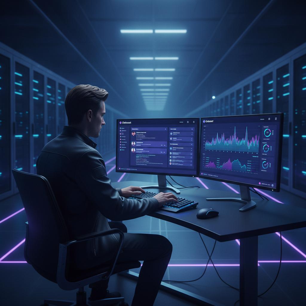 Ilustração técnica representando tecnologia relacionado a Migrando Chatwoot para VPS: Performance em Suporte