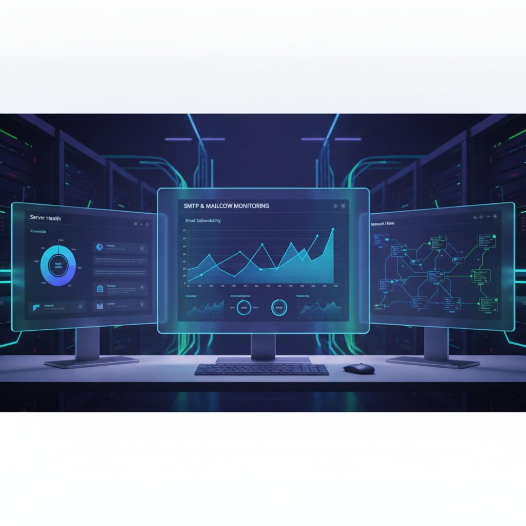 Ilustração técnica representando tecnologia relacionado a Configurar Servidor de Email Próprio: Vale a Pena? incluindo SMTP