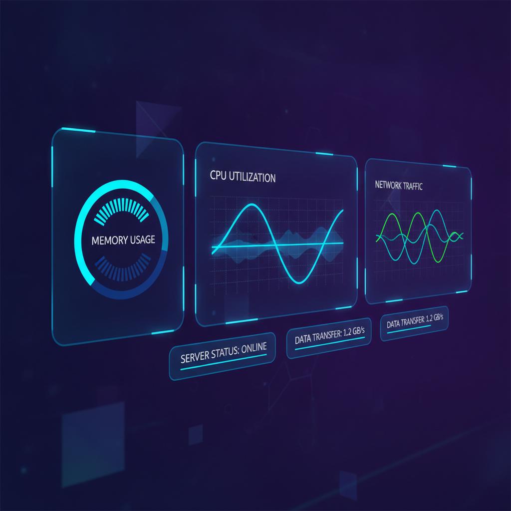 Ilustração técnica representando tecnologia relacionado a Monitoramento de Servidor: Melhores Ferramentas em incluindo Gra...