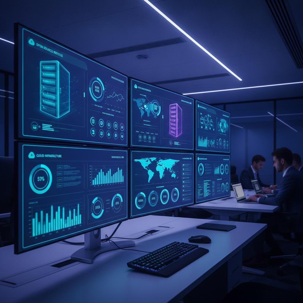 Ilustração técnica representando tecnologia relacionado a Migrando do SaaS: Melhores Alternativas Self-Hoste incluindo alt...