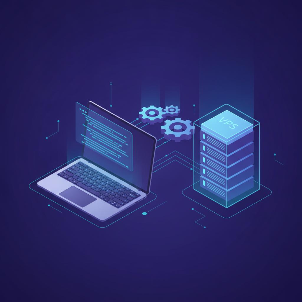 Ilustração técnica representando tecnologia relacionado a CI/CD com GitHub Actions: Domine o Deploy Automáti