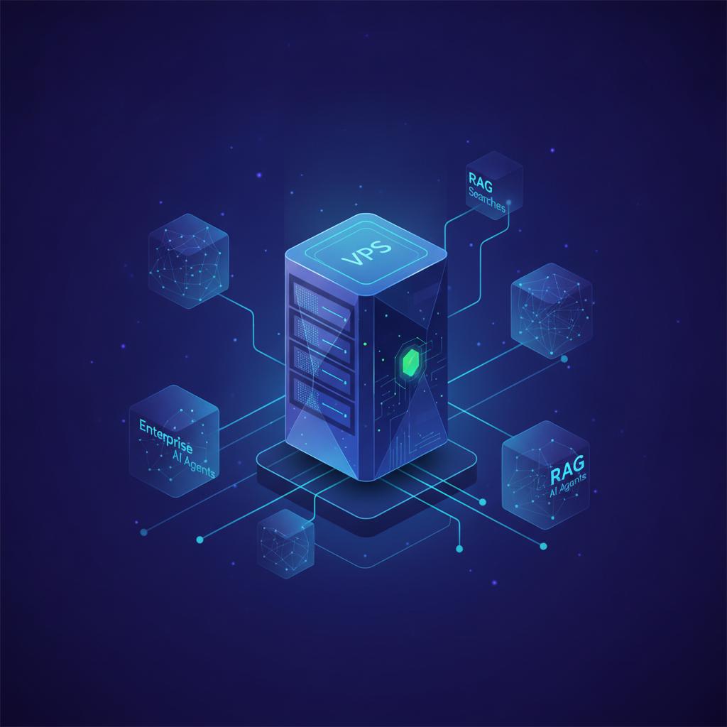 Ilustração técnica representando tecnologia relacionado a Como Construir Agentes de IA com RAG Escaláveis