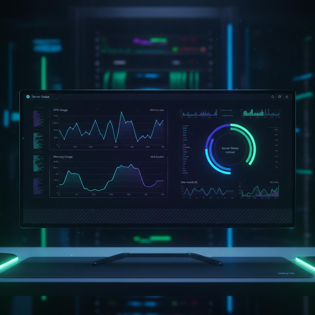 Ilustração técnica representando tecnologia relacionado a Monitoramento de Servidor: Stack Completa na Práti incluindo Gra...