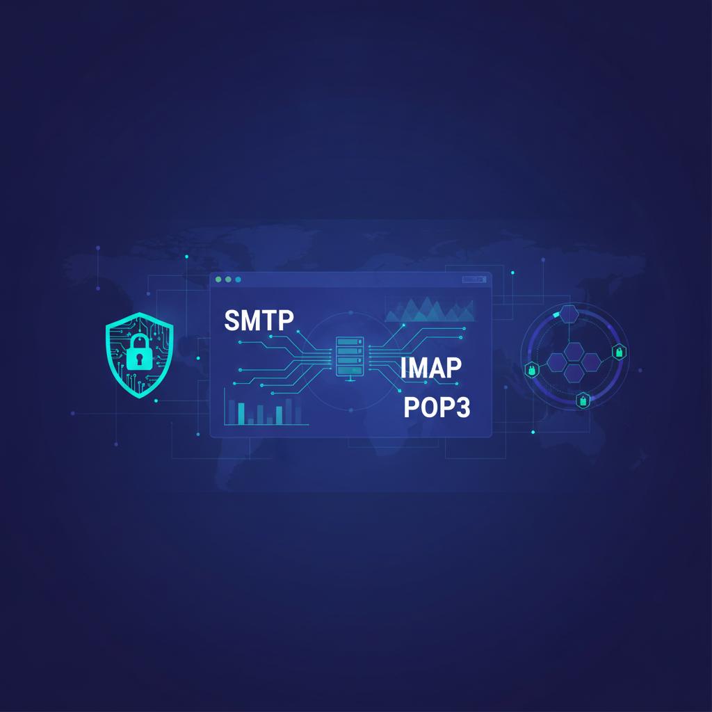 Ilustração técnica representando tecnologia relacionado a Migrando para Mailcow: Servidor de Email Próprio incluindo SMTP