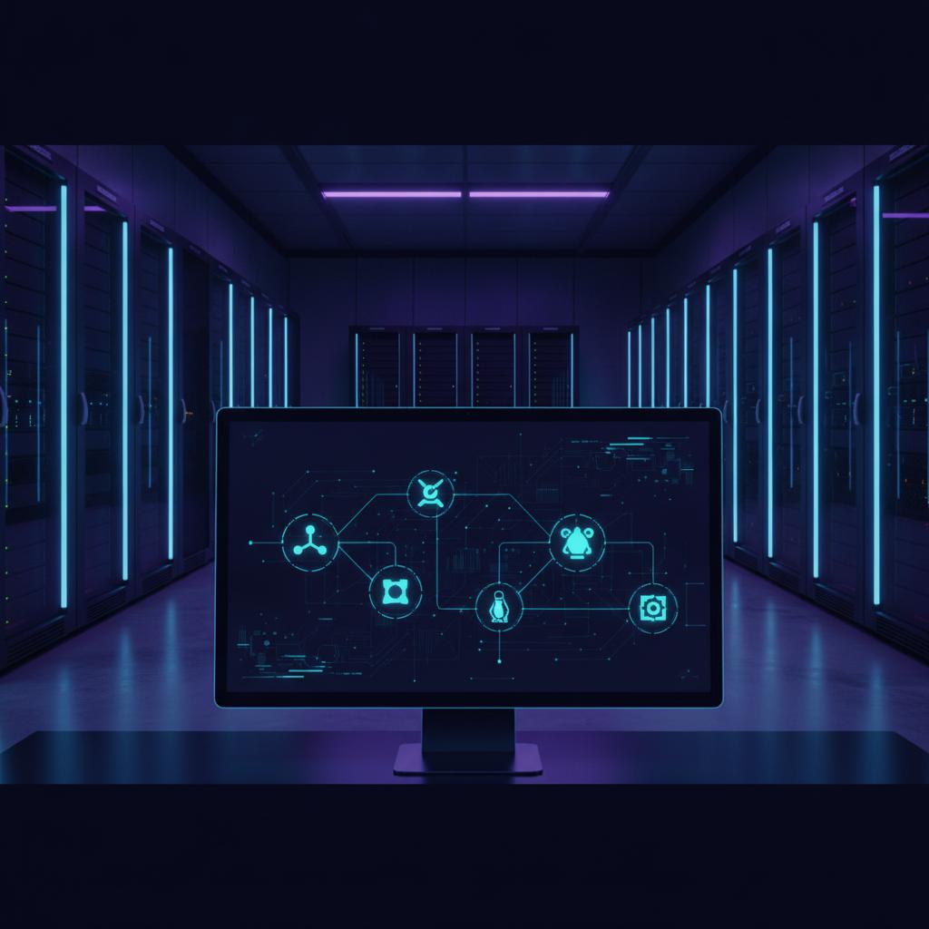 Ilustração técnica representando tecnologia relacionado a Hospedar o N8N: Automatize Tudo com VPS Open Sourc