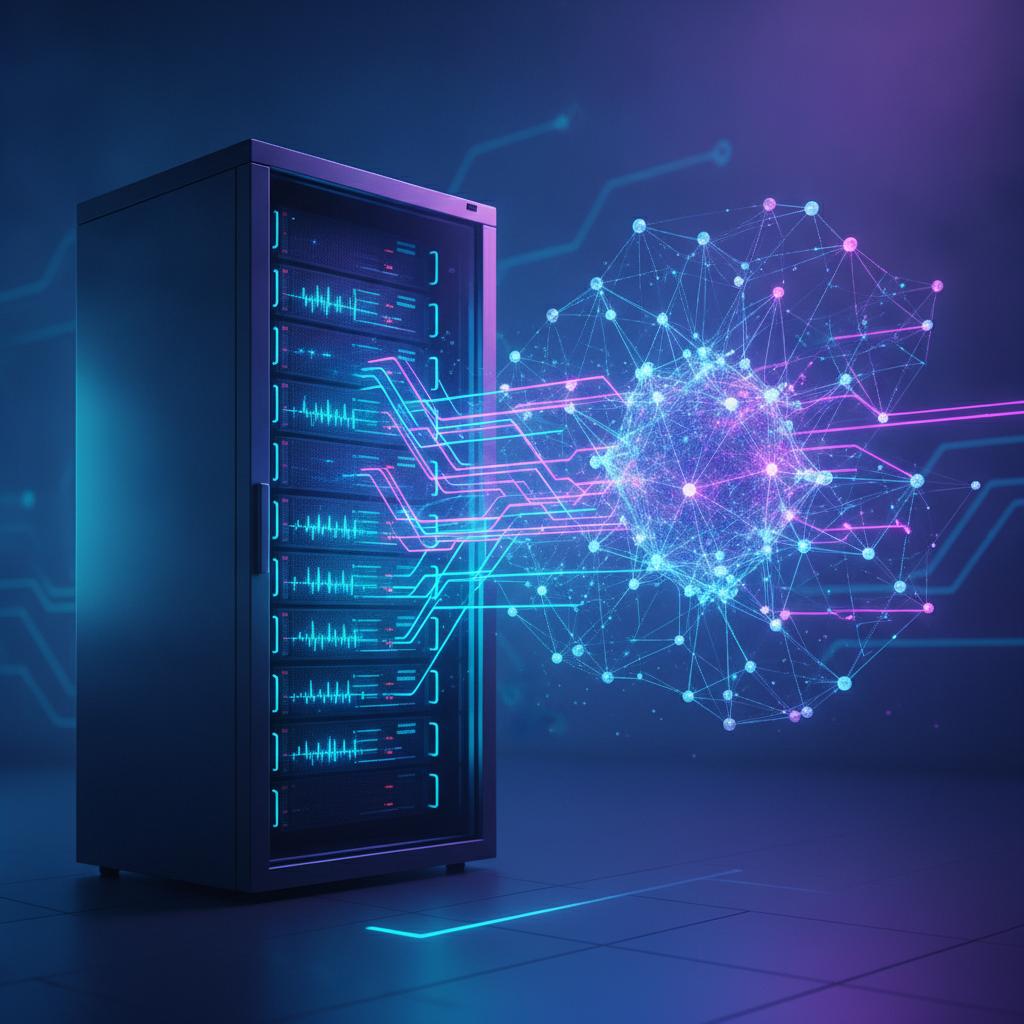 Ilustração técnica representando tecnologia relacionado a Hospedando Agentes de IA com RAG em VPS: Tutorial 