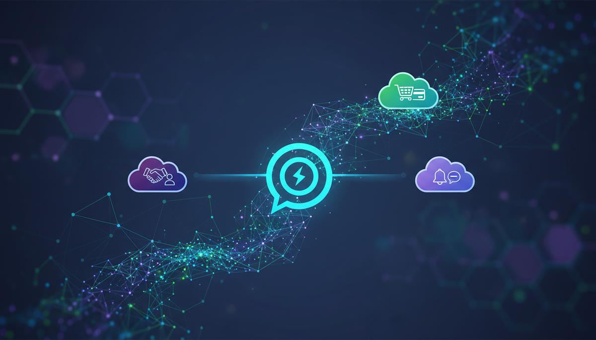 Ilustração técnica representando tecnologia relacionado a Webhooks: Automação Inteligente e Transferência de incluindo API...