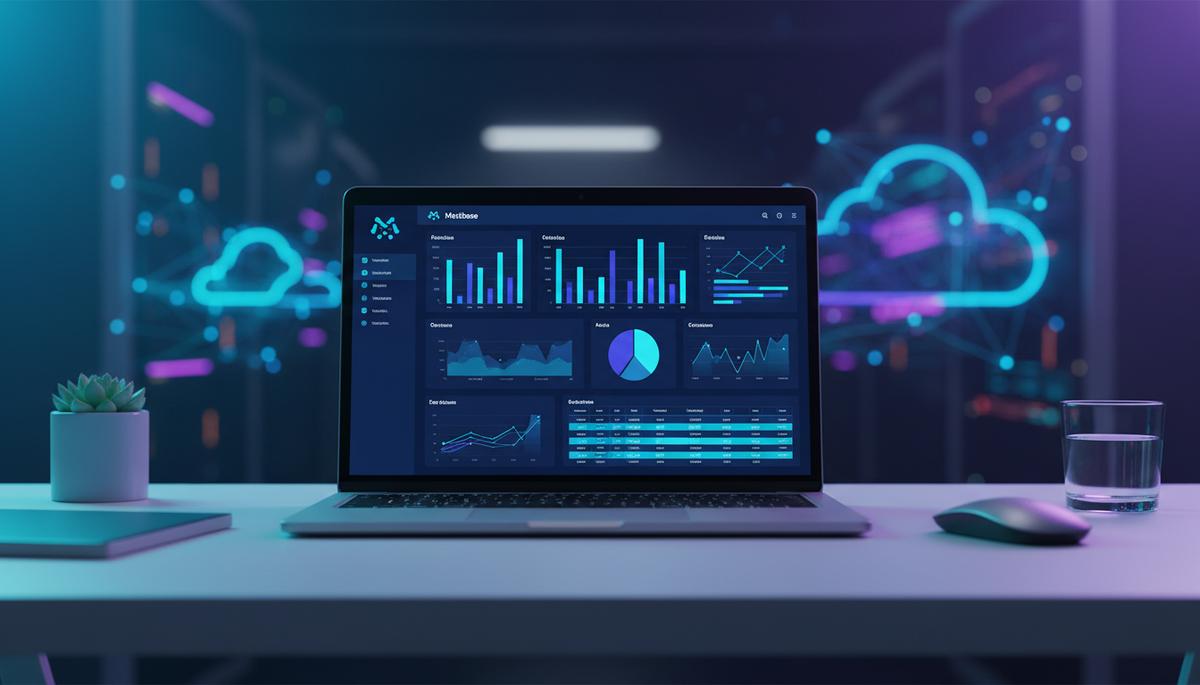 Ilustração técnica representando tecnologia relacionado a Hospede Metabase em VPS: BI Open Source no Seu Ser incluindo Sel...