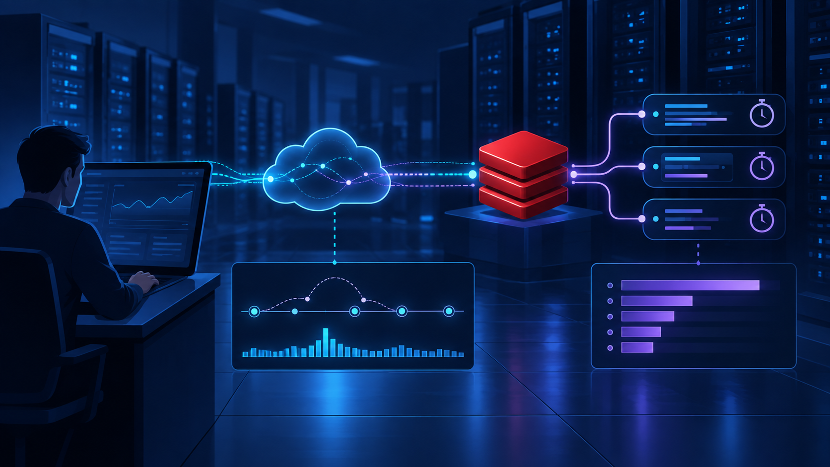 Ilustração técnica sobre Redis Latência: Rede ou Comando?