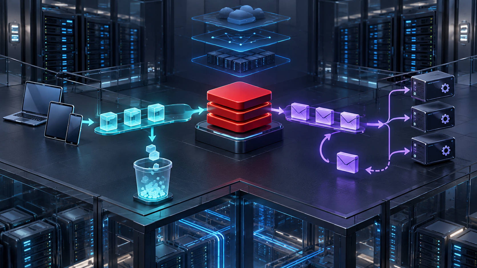 Ilustração técnica sobre Redis: cache ou fila? Critério de escolha