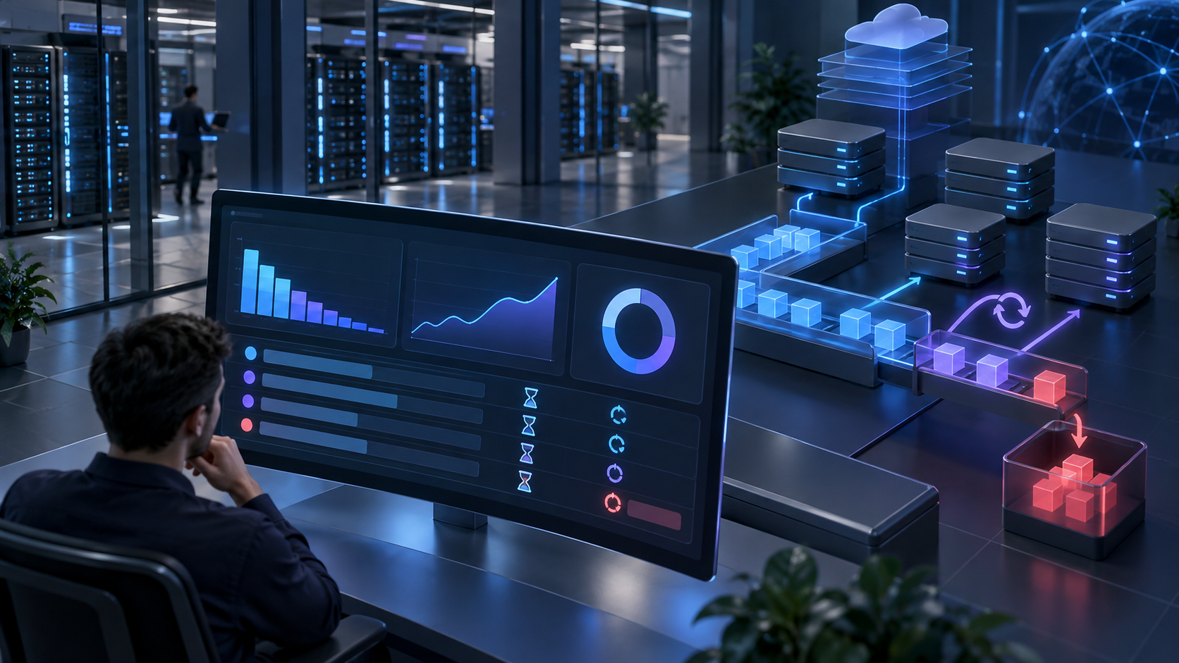 Ilustração técnica sobre Prometheus: retenção e cardinalidade na VPS