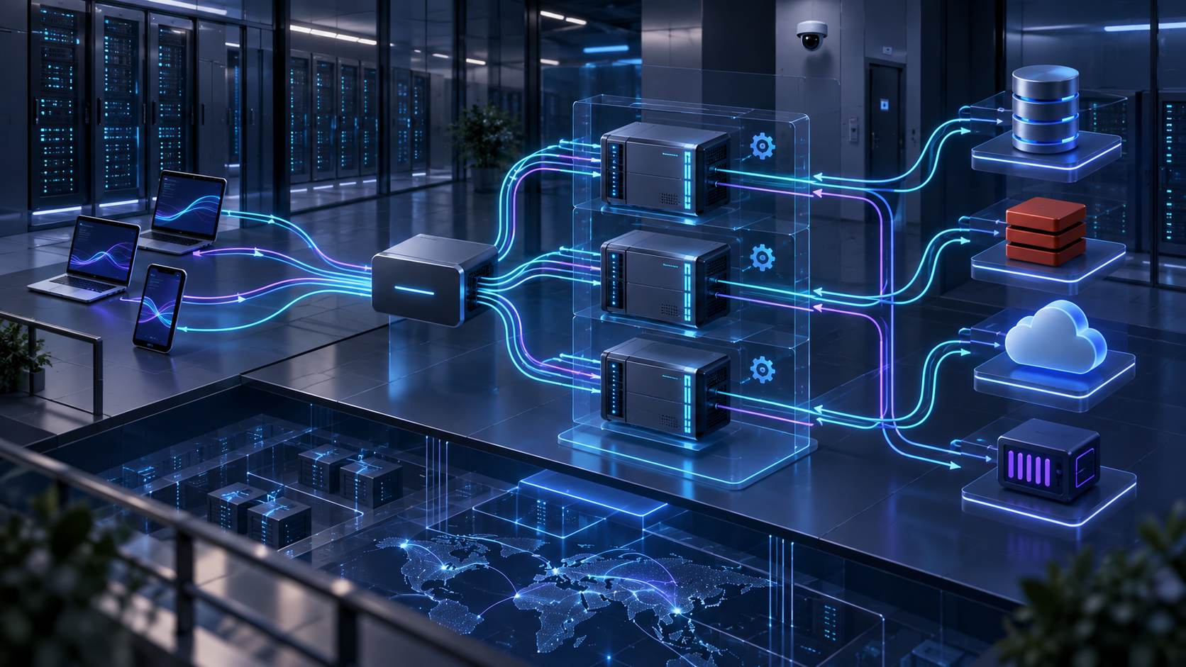 Ilustração técnica sobre DNS e Domínios: Entenda a Conexão Essencial