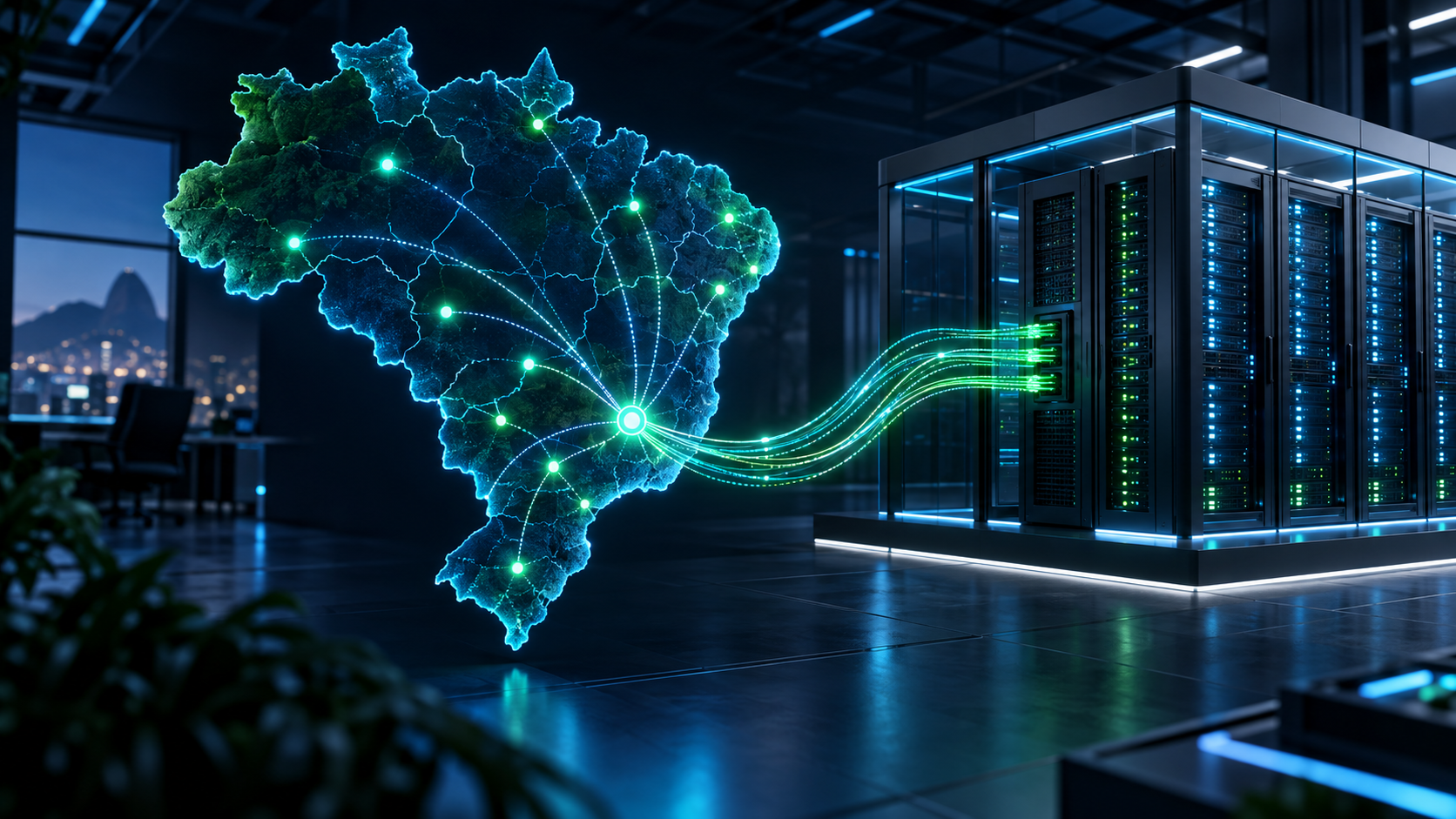 Ilustração técnica sobre VPS no Brasil: Como Medir Latência de Verdade