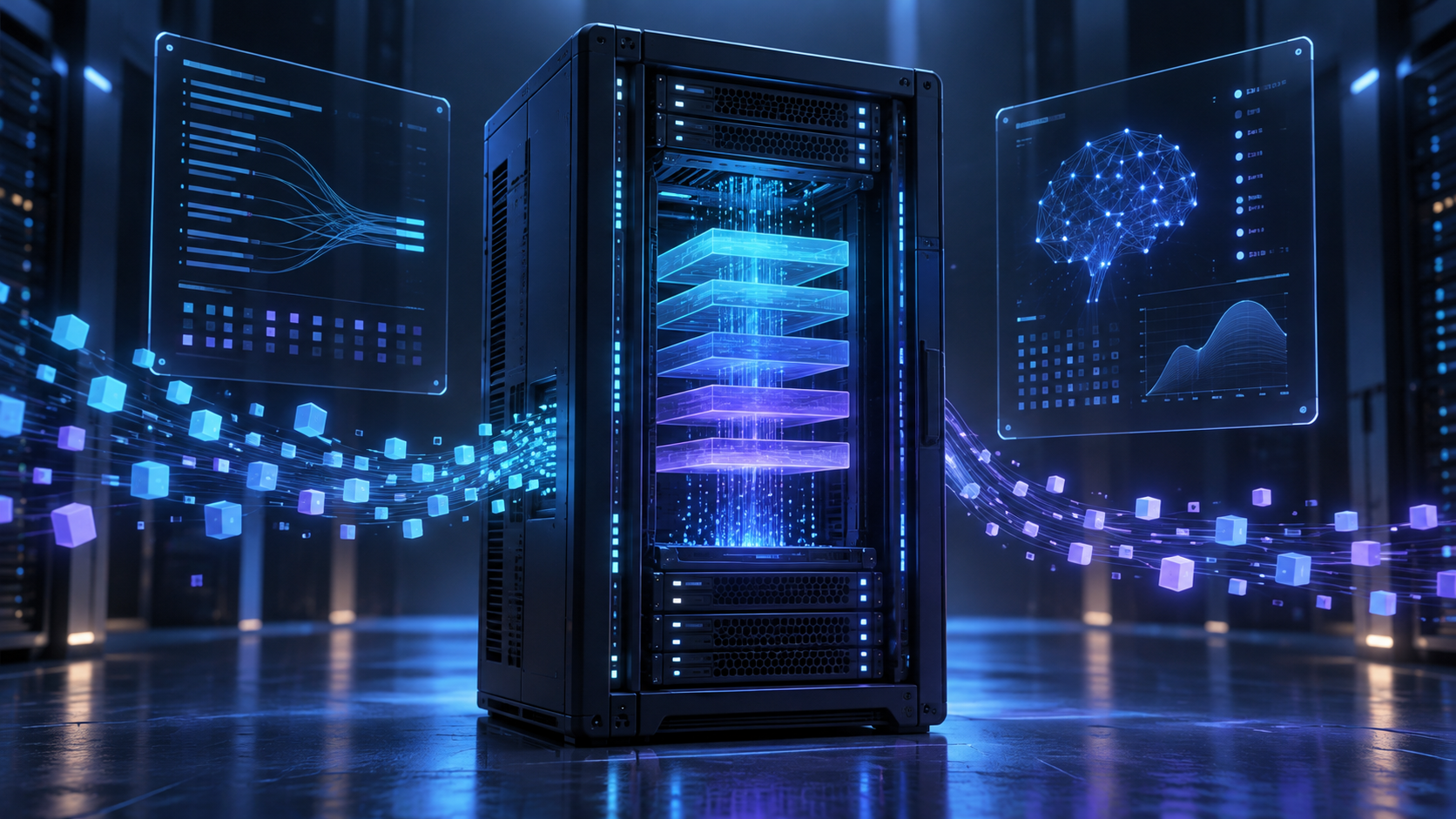 Ilustração técnica sobre Ollama em VPS em uma VPS