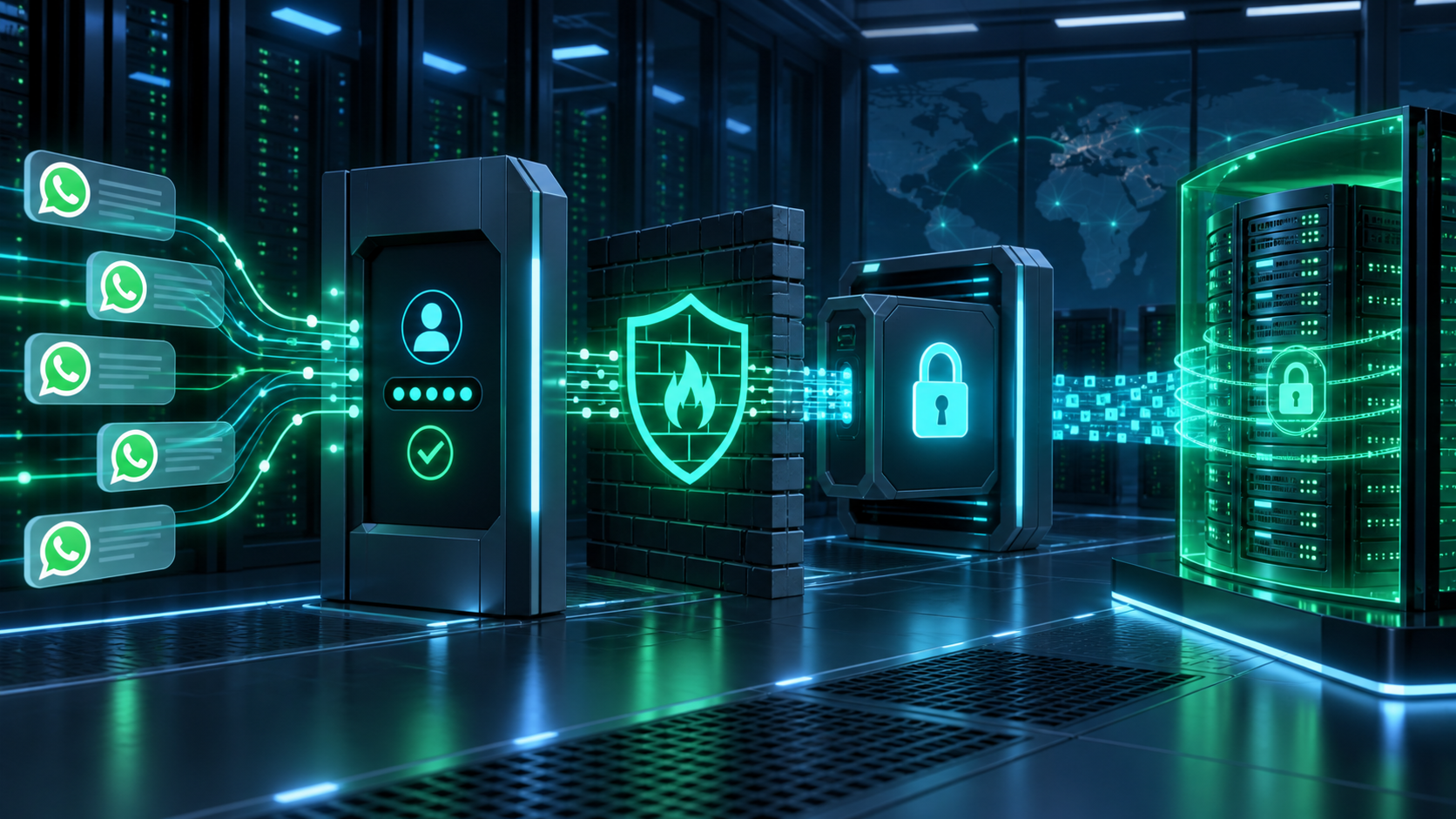 Ilustração técnica sobre segurança da Evolution API em uma VPS