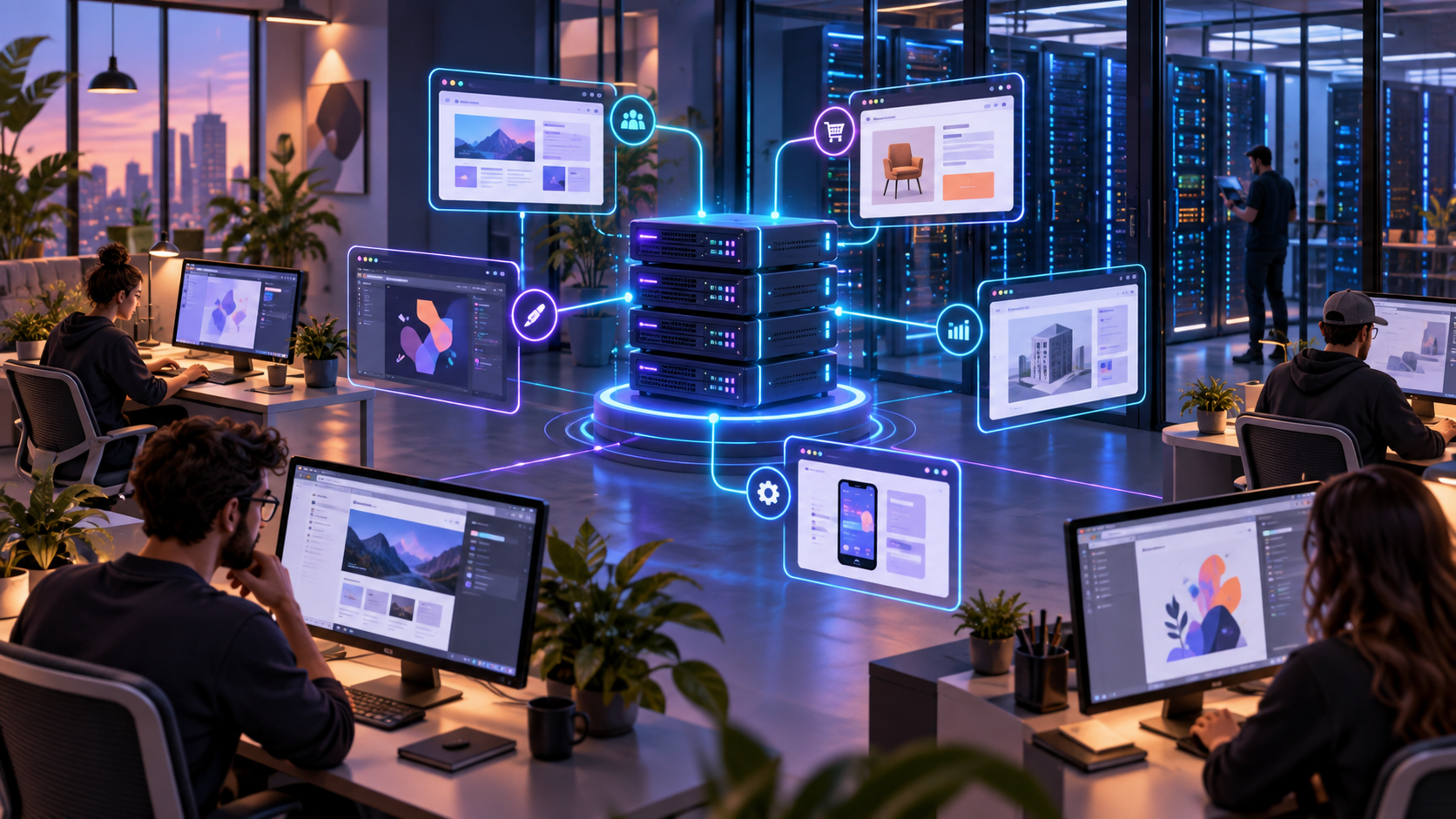Ilustração técnica sobre VPS para agência em uma VPS