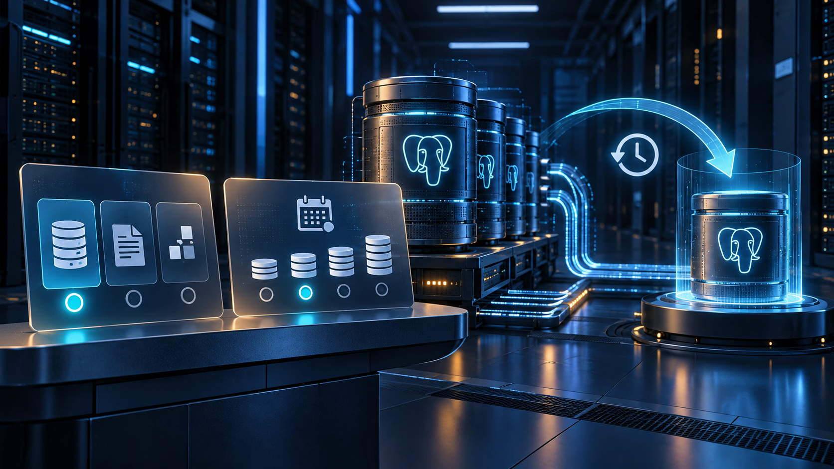 Ilustração técnica sobre pgBackRest: Backup PostgreSQL com Retenção Clara