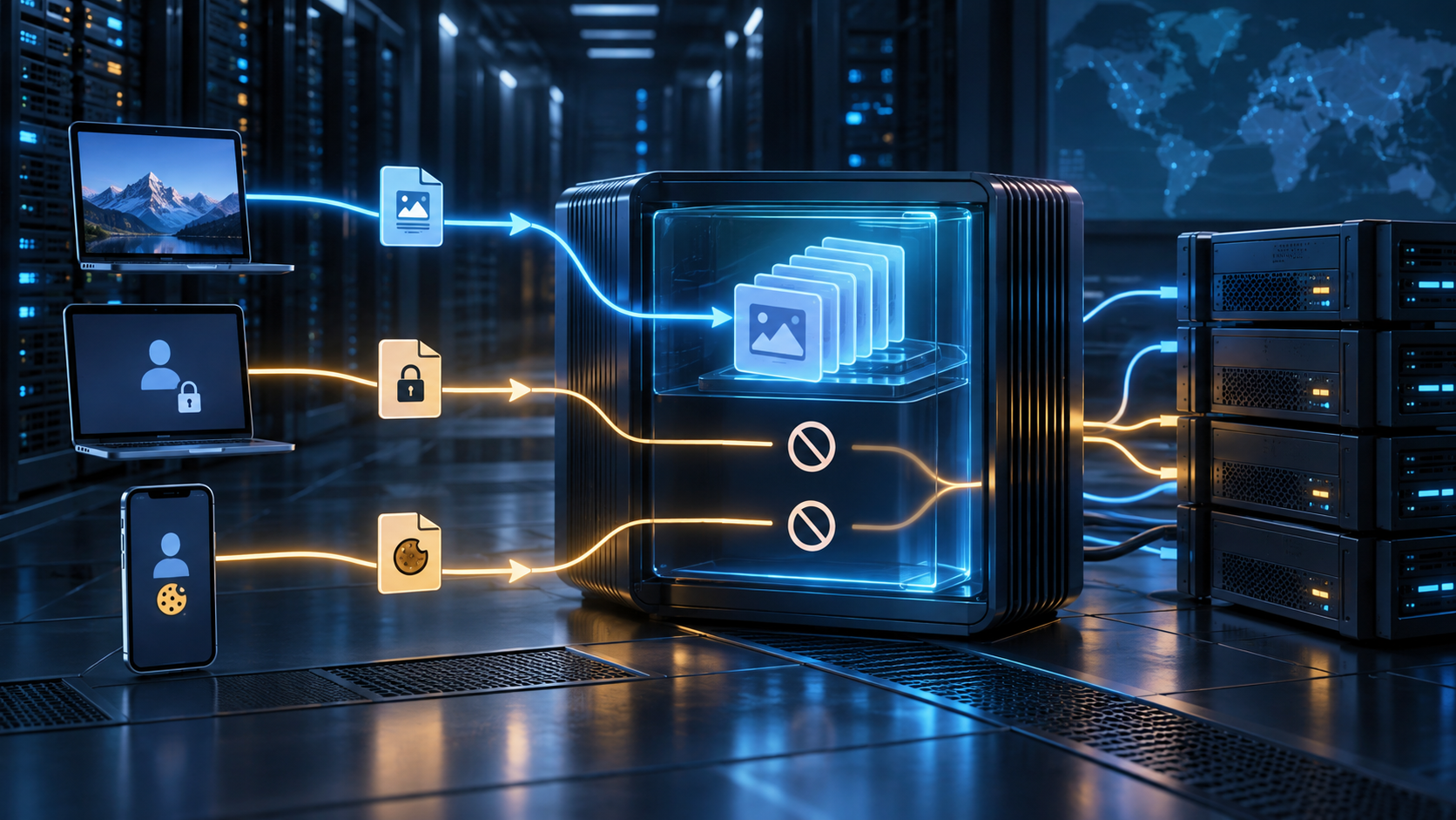 Ilustração técnica sobre Nginx Cache: Acelere sem Guardar Dados Privados