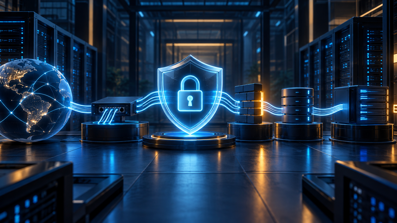 Ilustração técnica sobre IPv6 na VPS: Ative com Firewall e Testes
