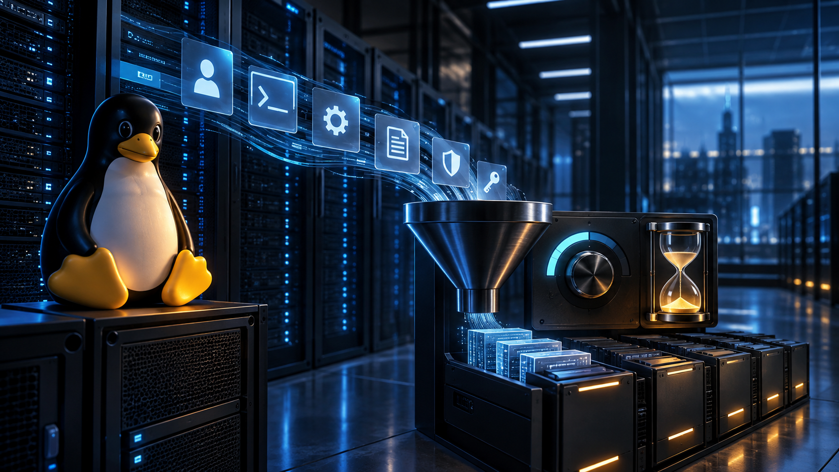 Ilustração técnica sobre Linux Auditd: Registre Ações sem Criar Ruído