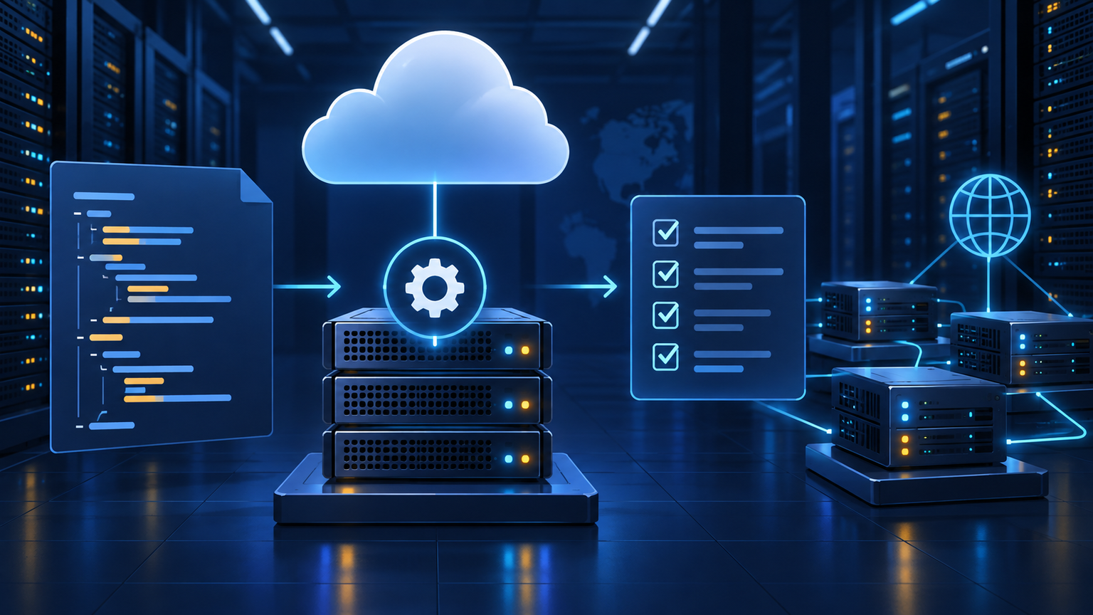 Ilustração técnica sobre Cloud-Init em Ubuntu: VPS Reprodutível