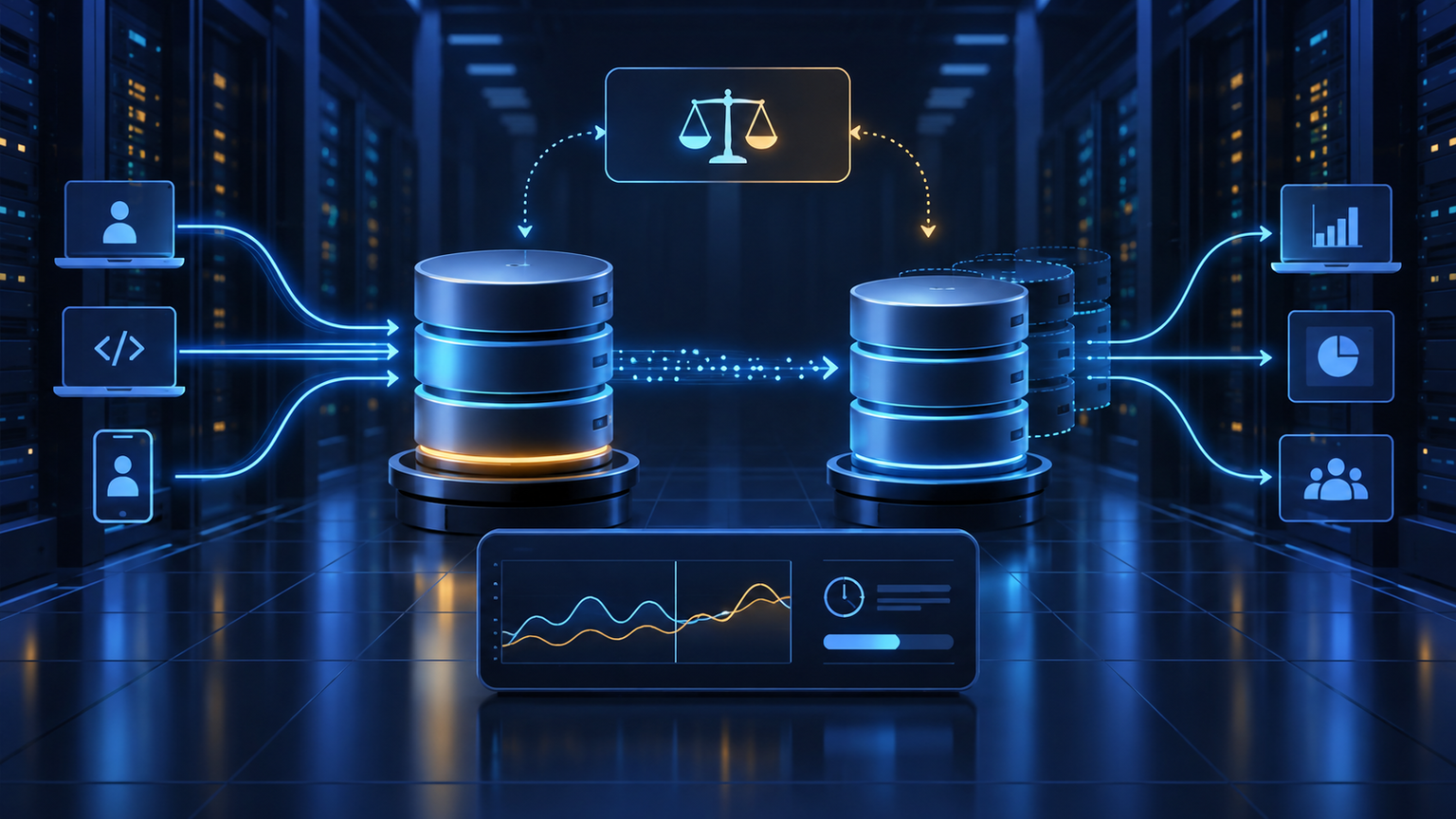 Ilustração técnica sobre MySQL em VPS: Replicação para Leitura sem Ilusão