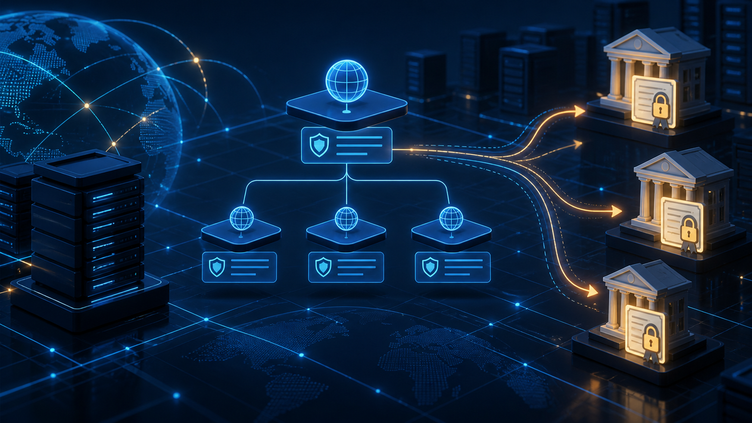 Ilustração técnica sobre DNS CAA em Domínio: Controle de Emissão TLS