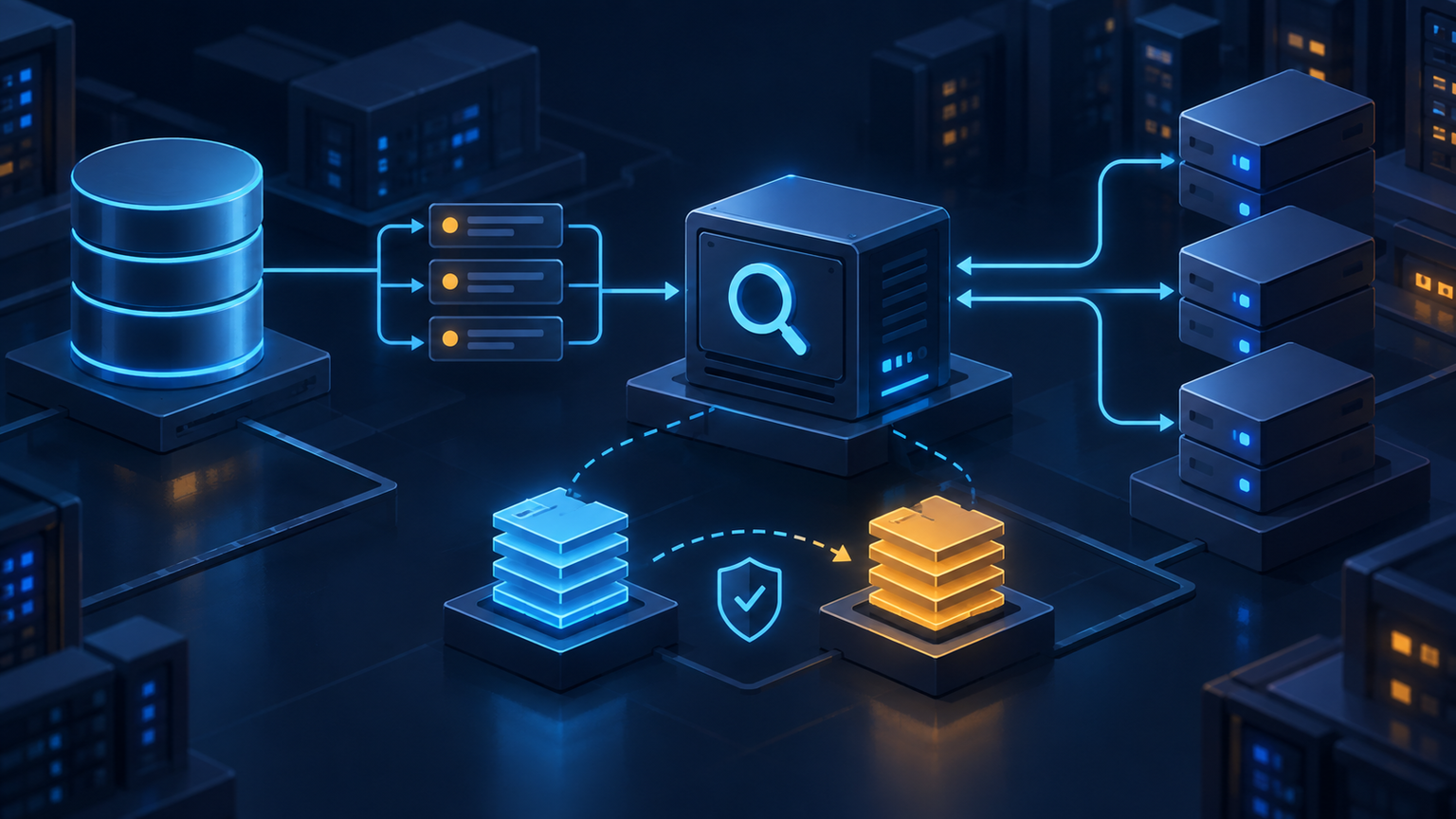 Ilustração técnica sobre Meilisearch em VPS: Índice e Reindexação