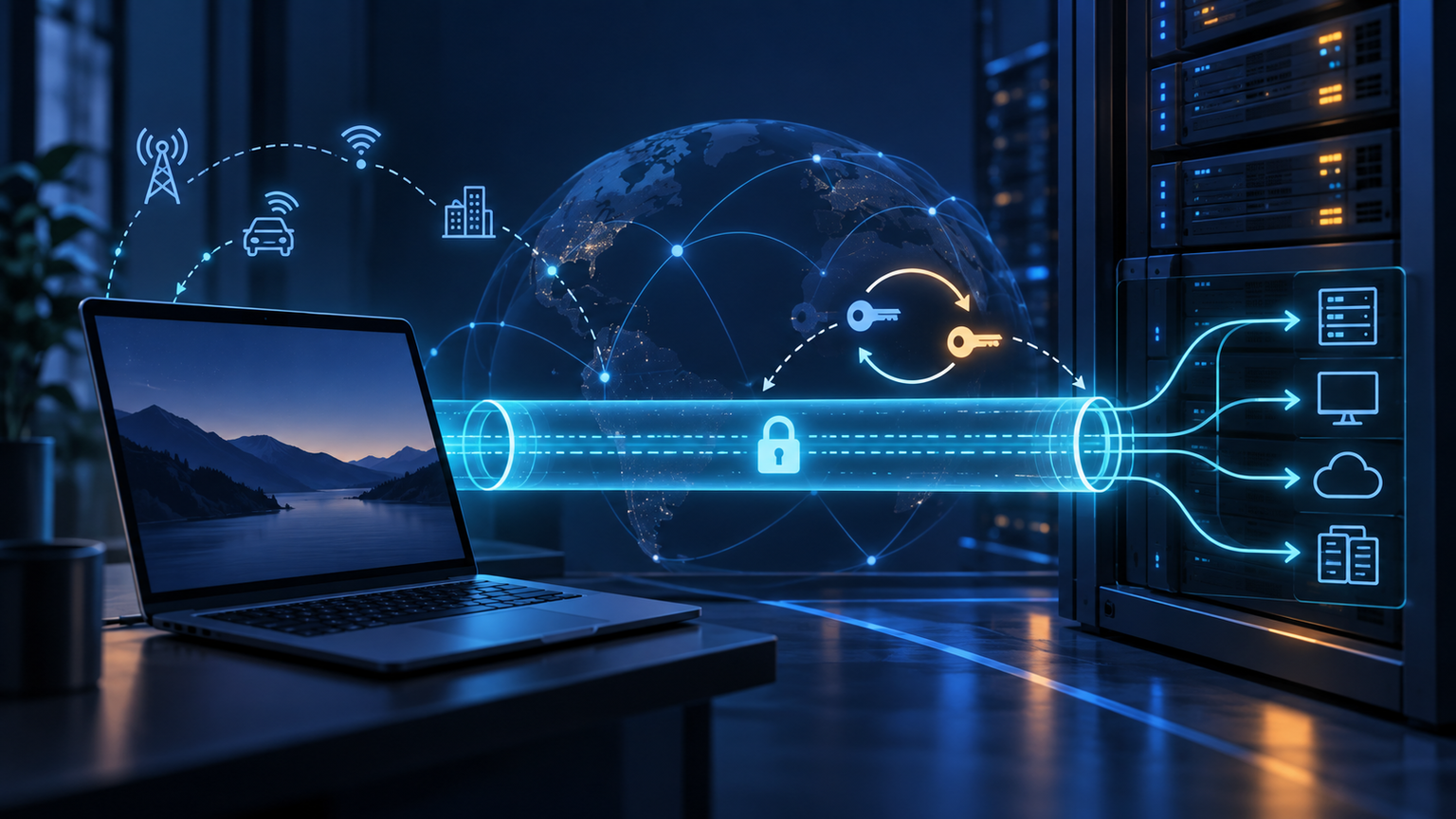 Ilustração técnica sobre WireGuard com Roaming: Peers e Endpoint Dinâmico
