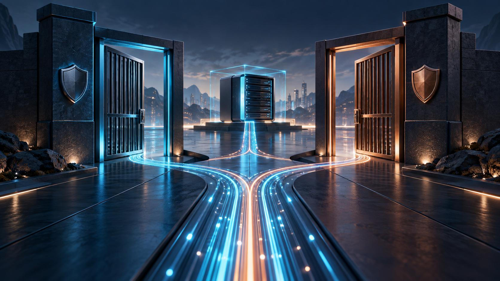 Ilustração técnica sobre UFW ou Nftables: Escolha e Valide o Firewall da VPS