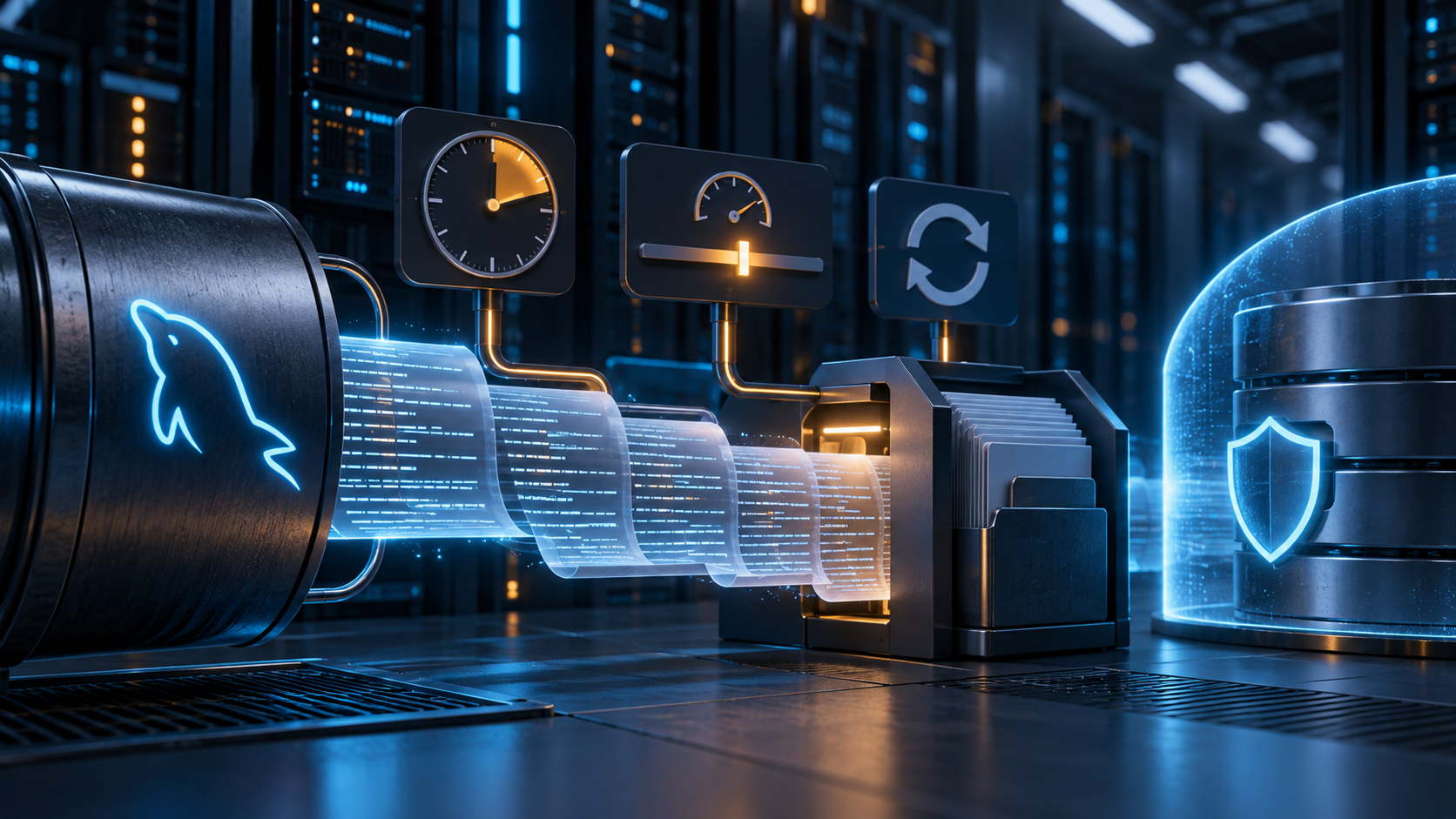 Ilustração técnica sobre MySQL: Slow Query Log sem Encher o Disco