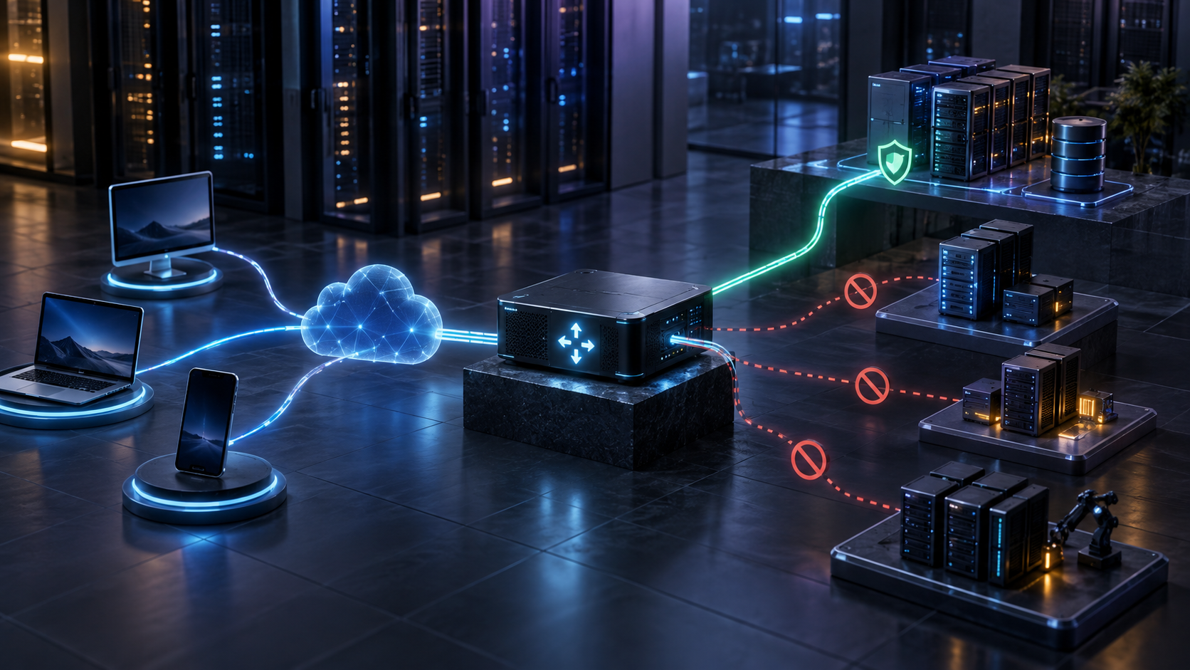 Ilustração técnica sobre Tailscale: ACL e Subnet Router com Menor Privilégio