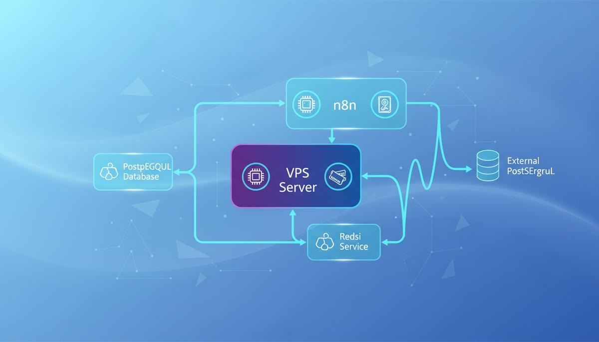 n8n: Deploy em VPS com PostgreSQL e Redis — ilustração sobre tecnologia