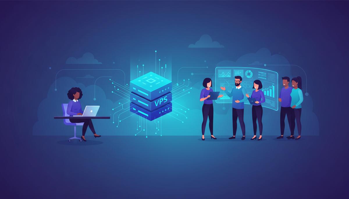 VPS para Freelancer e Pequenas Empresas — ilustração sobre tecnologia