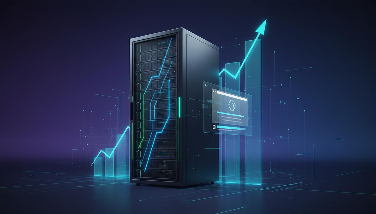 VPS Lenta? Site Caindo? O Plano Ideal — ilustração sobre tecnologia